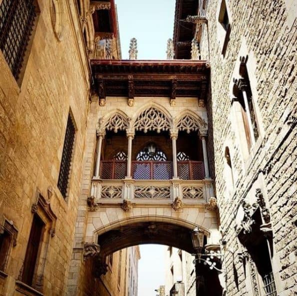 Barcelona Barri Gotic brug